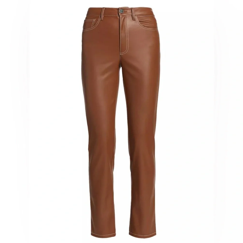 Staud -Women’s Elliot Faux Leather Pants (New!) - Picture 3 of 10